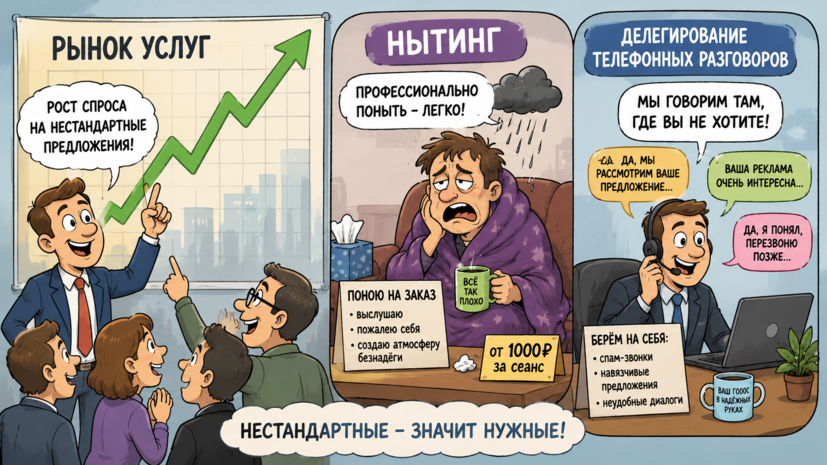 В сети набирают популярность услуги нытинга и делегирования звонков